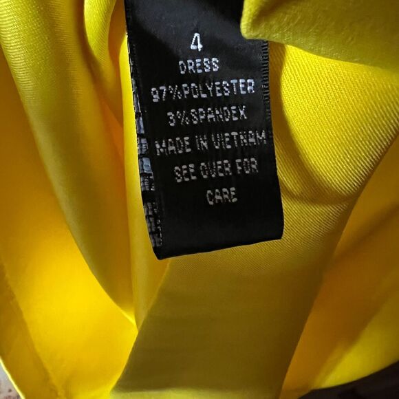 Yellow Tank Style Dress Size Women's 4 New with tags - Picture 3 of 5